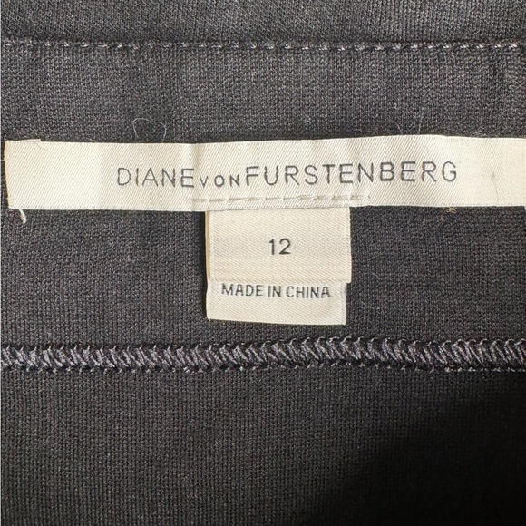 DvF Diane Von Furstenberg Black Stretch Pencil Skirt Size 12 - Picture 8 of 8